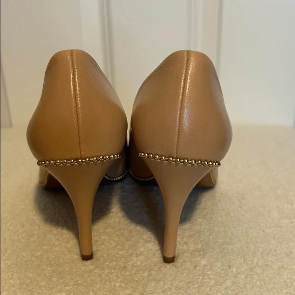 Coach Nude Beadchain Pumps Women's Size 7.5 - Picture 3 of 7